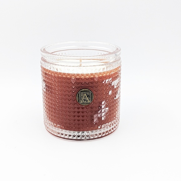 2 Aromatique Pumpkin Spice Textured Glass Candles - Picture 4 of 5